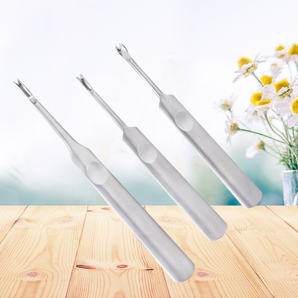 3Pcs Carbon Steel U and V Shaped Head Carving Tools Stainless Steel