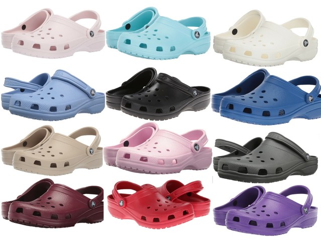 dog print crocs