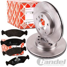 FEBI BREMSSCHEIBEN 256mm + BELÄGE VORNE passend für OPEL ASTRA G