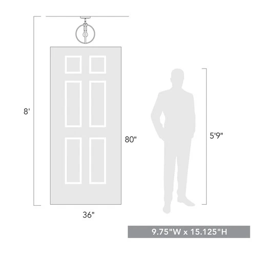 Golden Lighting 3167-1SF Colson 10"W Semi-Flush Ceiling Fixture - Black - Picture 8 of 12