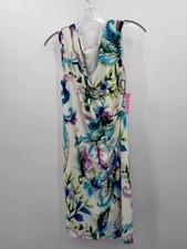 Pre-Owned Lauren White Size 6 Knee Length Short Sleeve Dress