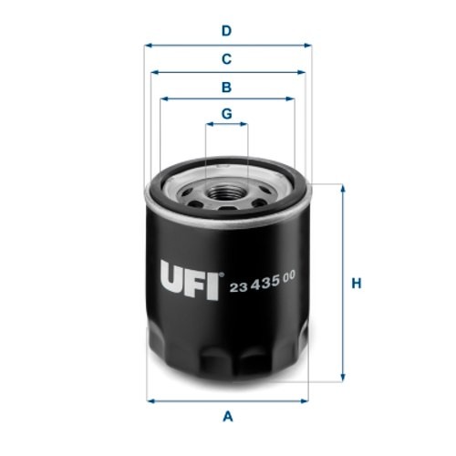 Oil filter Spin-on Filter 23.435.00 UFI for SKODA CHRYSLER JEEP LADA SEAT VW - Image 3