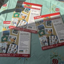 Lot 3 Canon GP-291 Glossy Photo Paper 8.5 x 11, 20 Sheets Each, Sealed New 