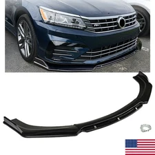 For VW for Jetta Gloss Black Front Bumper Lip Spoiler Splitter Kits Chin Body