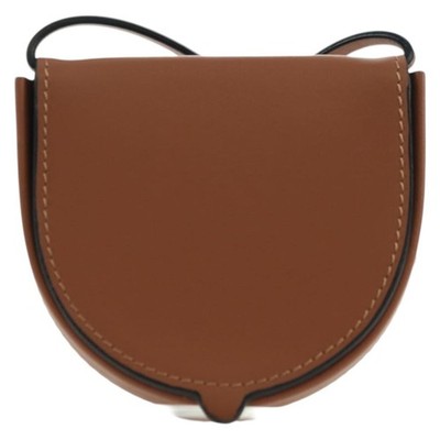 LOEWE Ghibli Collaboration Heel Pouch Mini Bag Leather Brown Auth