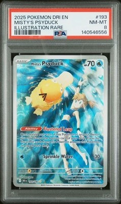 Misty's Psyduck Pokemon PSA 8 Destined Rivals #193/182