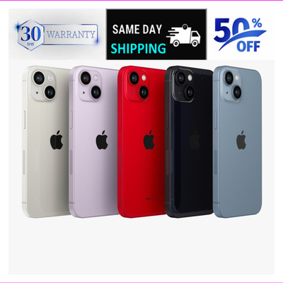 Apple iPhone 14 128GB Blue Black Verizon T-Mobile 5G - Unlocked SmartPhone