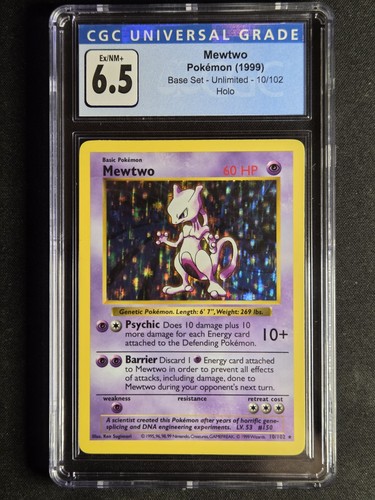 Mewtwo (Shadowless) graded CGC 6.5 for sale on eBay