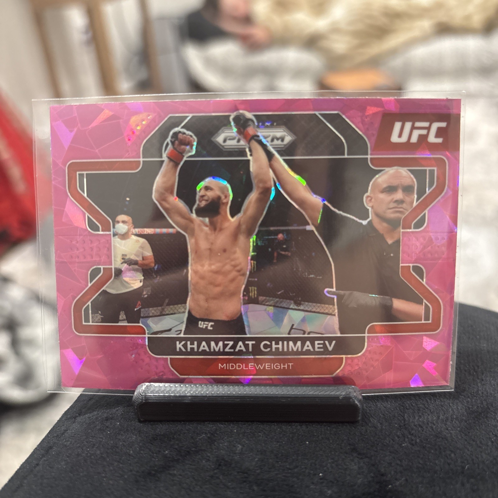 Khamzat Chimaev 2022 Panini Prizm UFC Pink Ice Prizm #94