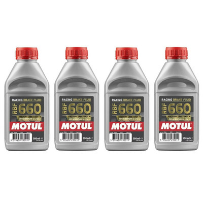 Motul DOT4 RBF 660 FACTORY LINE 2L FullySynthetic Racing Brake Fluid 4 pk 0.5L