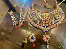 sk 7 Indian Jewelry Bollywood New Style Beautiful Choker Party Wear Necklace Set