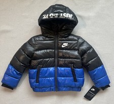 Toddler Boy  s Nike Colorblock Puffer Heavyweight Jacket 24m New 85 Blue/Black