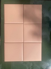 Image of Ceramic wall/floor tiles (Claybrook Studio Kromatic range, peach) 248 tiles