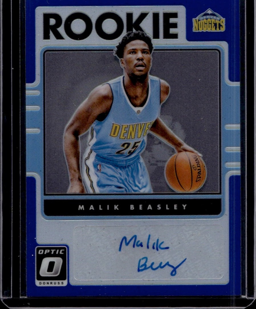 2016-17 Donruss Optic #32 Malik Beasley Rookie Signatures Blue