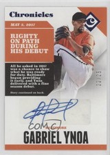 2017 Panini Chronicles Auto Blue 22/25 Gabriel Ynoa #CA-GY Auto 0u2j