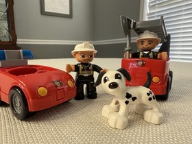 Lego DUPLO My First Fire Station #6138 Retired Includes Desk & &ldquo;Firehouse&rdquo; Block