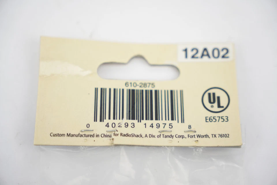 New Sealed Radio Shack 6ft AC Power Cord 61-2875 12A02 10A 1250W - Image 3 of 4