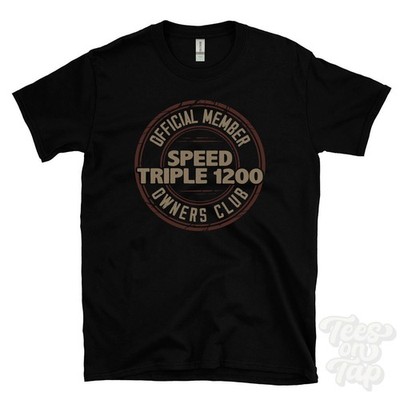 OFFIZIELLES MEMBER SPEED TRIPLE 1200 OWNERS CLUB T-SHIRT Motorrad Bike Retro Logo