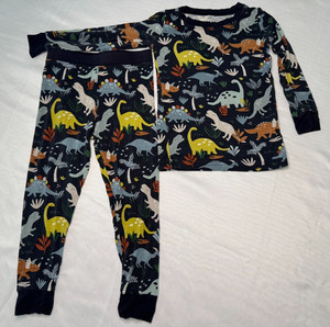 Little Sleepies Jurassic Jungle Dinosaur 2-Piece Pajamas Size 18-24 M (Free S/H)