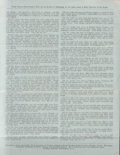 Agriculture, Mobile Southern Railway / Southern Farm List American South - Picture 2 of 2