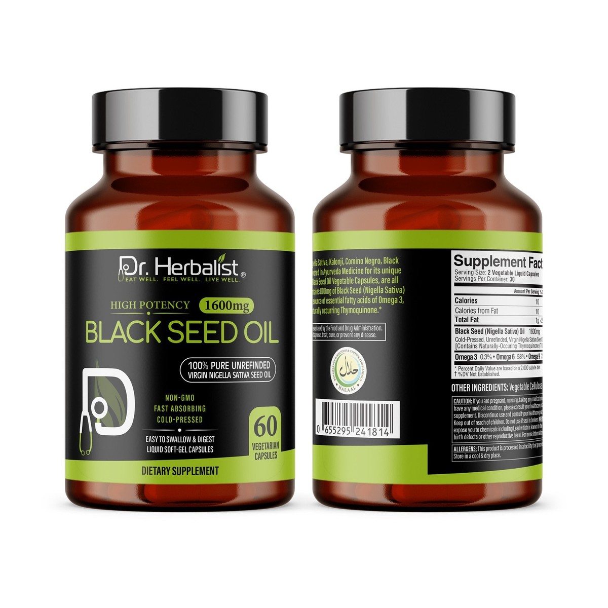 Dr. HERBALIST Blackseed Oil 60ct | Halal | Vegan | Non-GMO | eBay