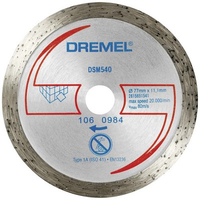 Dremel DSM540 2615S540JB Diamanttrennscheibe 77 mm 1 St. Fliesen, Ziegel,
