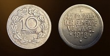 Kriegsnotgeld der Gemeine Vohwinkel 10 Pfennig 1918