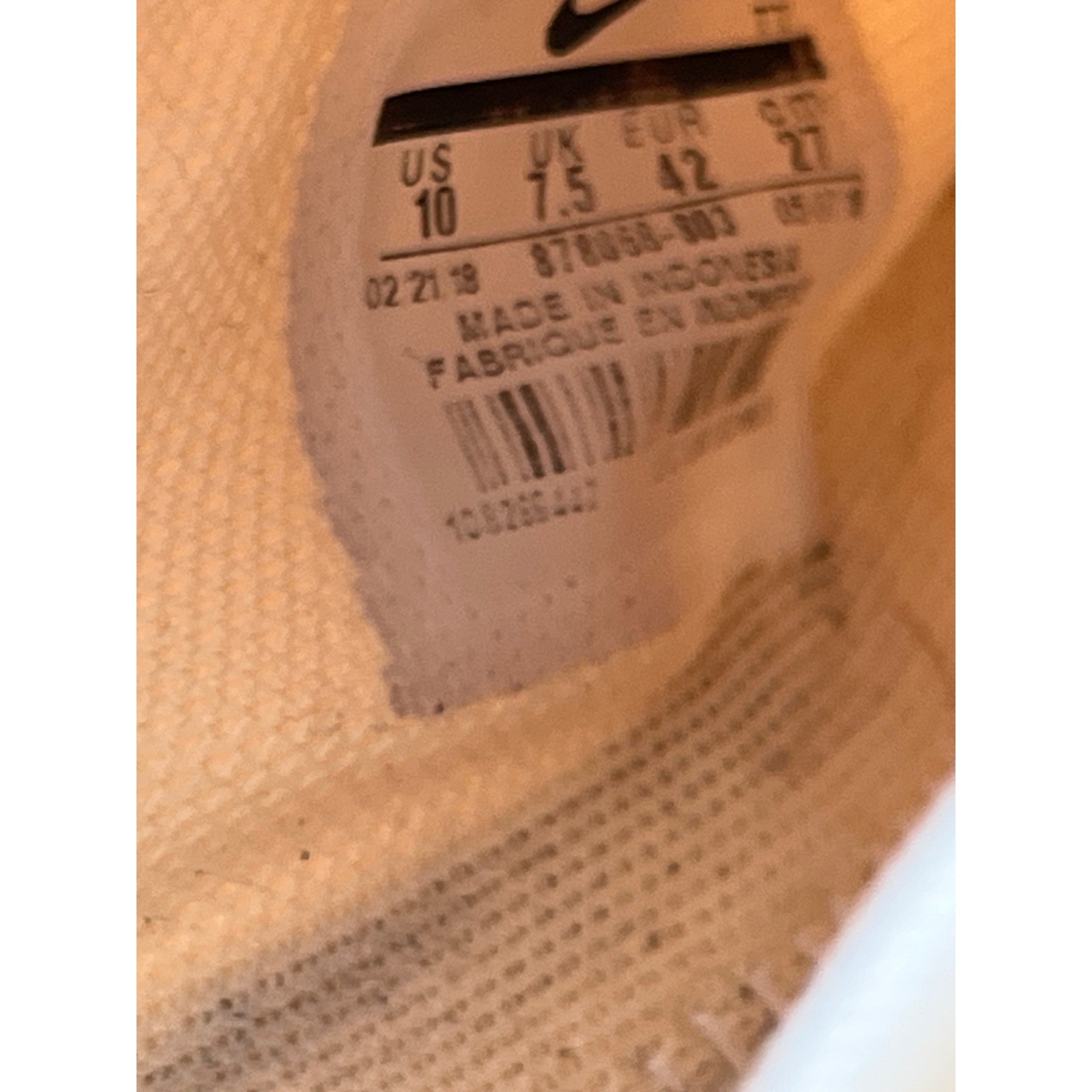 Nike Presto Women's Running Shoes Peach White Size 10 NO INSOLES thumbnail 2