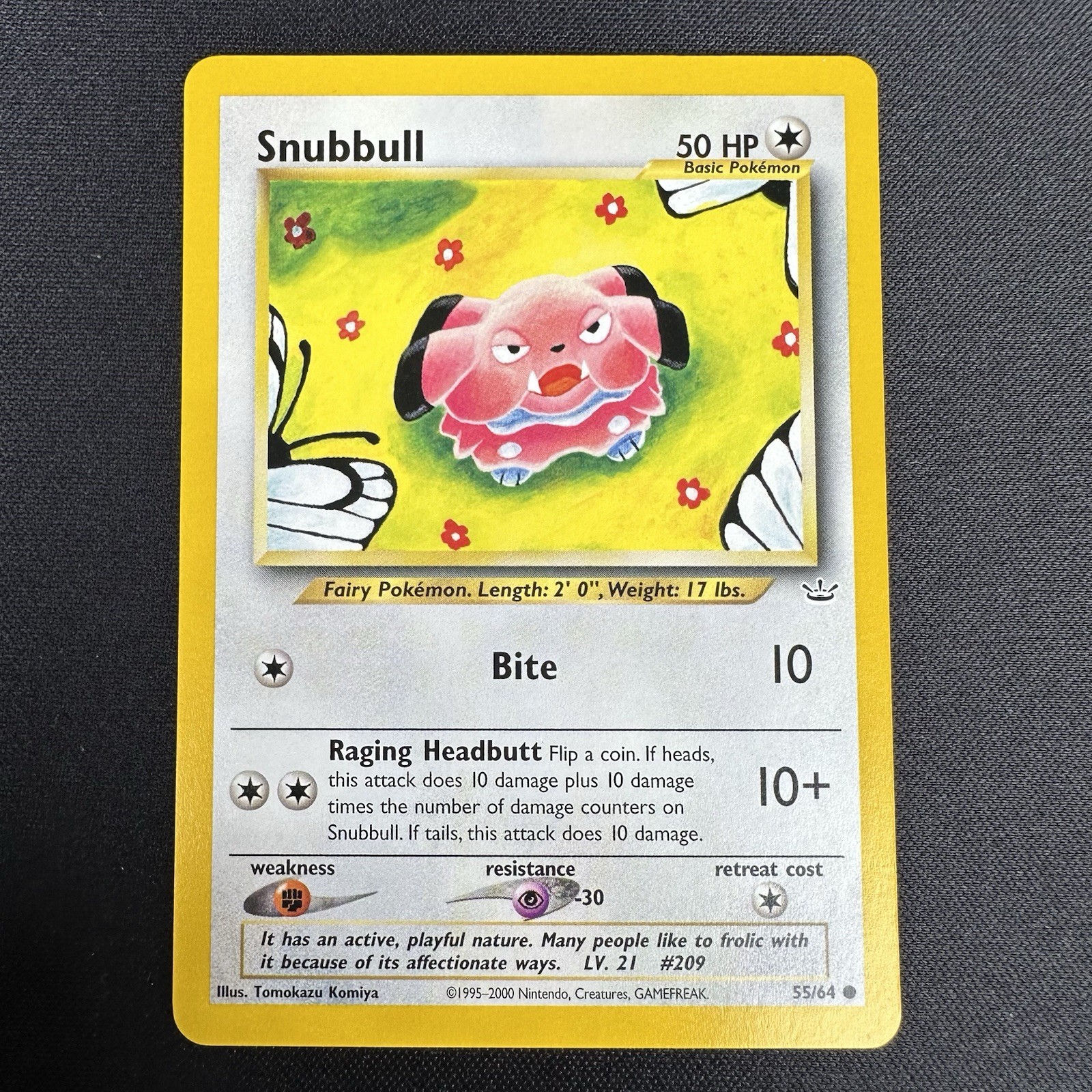Snubbull 55/64 Neo Revelation Common Pokemon Card TCG - NM