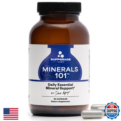 Suppgrade Labs Minerals 101 by Dave Asprey | Daily Essential Mineral Support | T