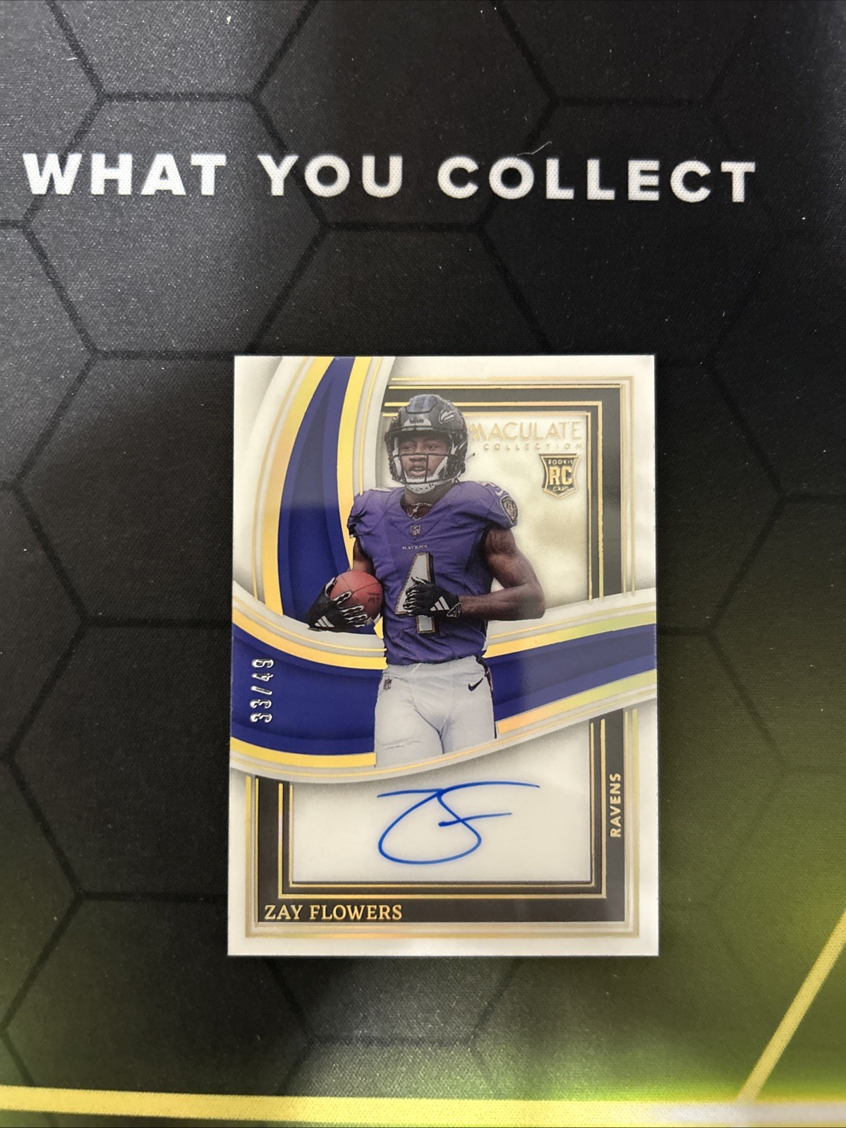 Zay Flowers Panini Immaculate Collection Immaculate Rookie Shadowbox Signatures #RSZAY Base