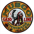 Vintage Style Metal Sign Musgo Gasoline 30" Michigan