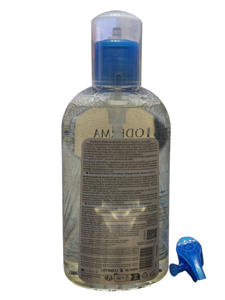 Aceite limpiador Bioderma Atoderm 16,9 fl oz EXP 02/2029 Foto 3 de 3