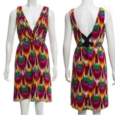 Colorful Alice + Olivia V-Neck Dress Size 6