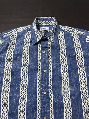 VTG Reyn Spooner Hawaiian Shirt Men's M Popover Pullover Native Aztecs Aloha 90s