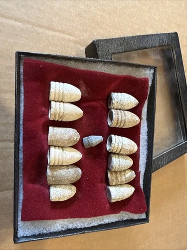 Civil War 3 ring bullets Fired &  dropped condition Quantity 12 Dug Up