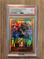 Aaron Rodgers 2006 Bowman Chrome GOLD REFRACTOR /50 PSA 9 Mint