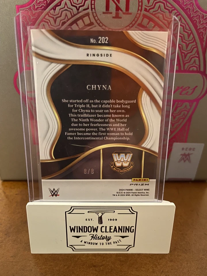 2024 Panini Select WWE Ringside Chyna FOTL Mojo Prizm 8/8 Bookend #202 /8 - Image 2 of 2