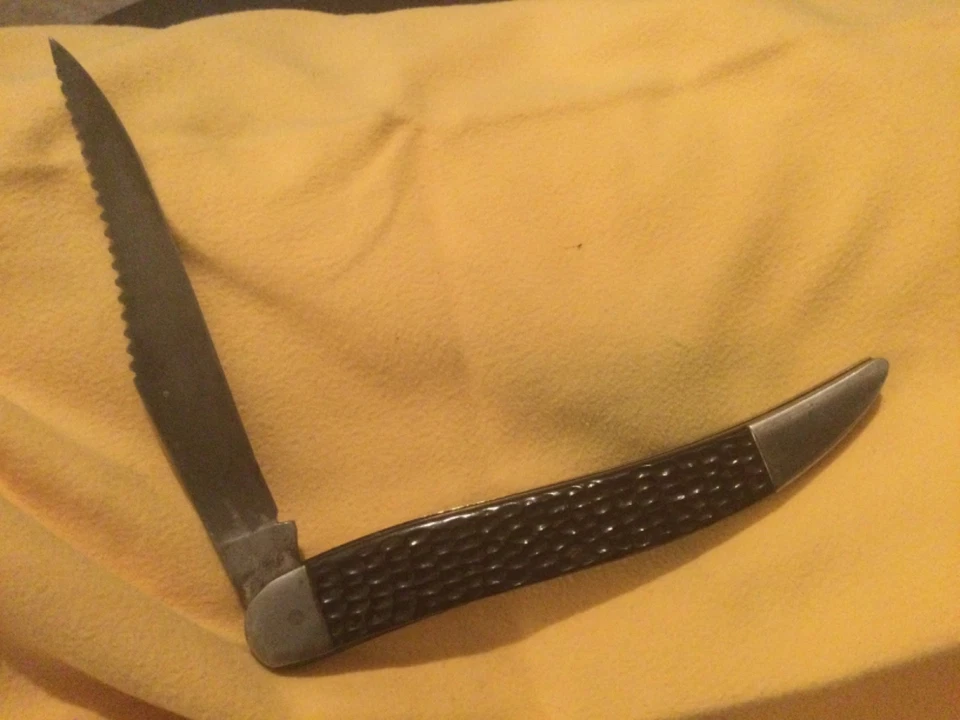 Vintage KENT NY City USA Fish Knife Carbon Steel Single Blade With Hook Remover - Image 3 of 4