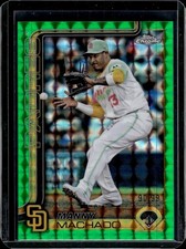 2025 Topps Chrome Manny Machado #53 Green Geometric Refractor /99 Padres
