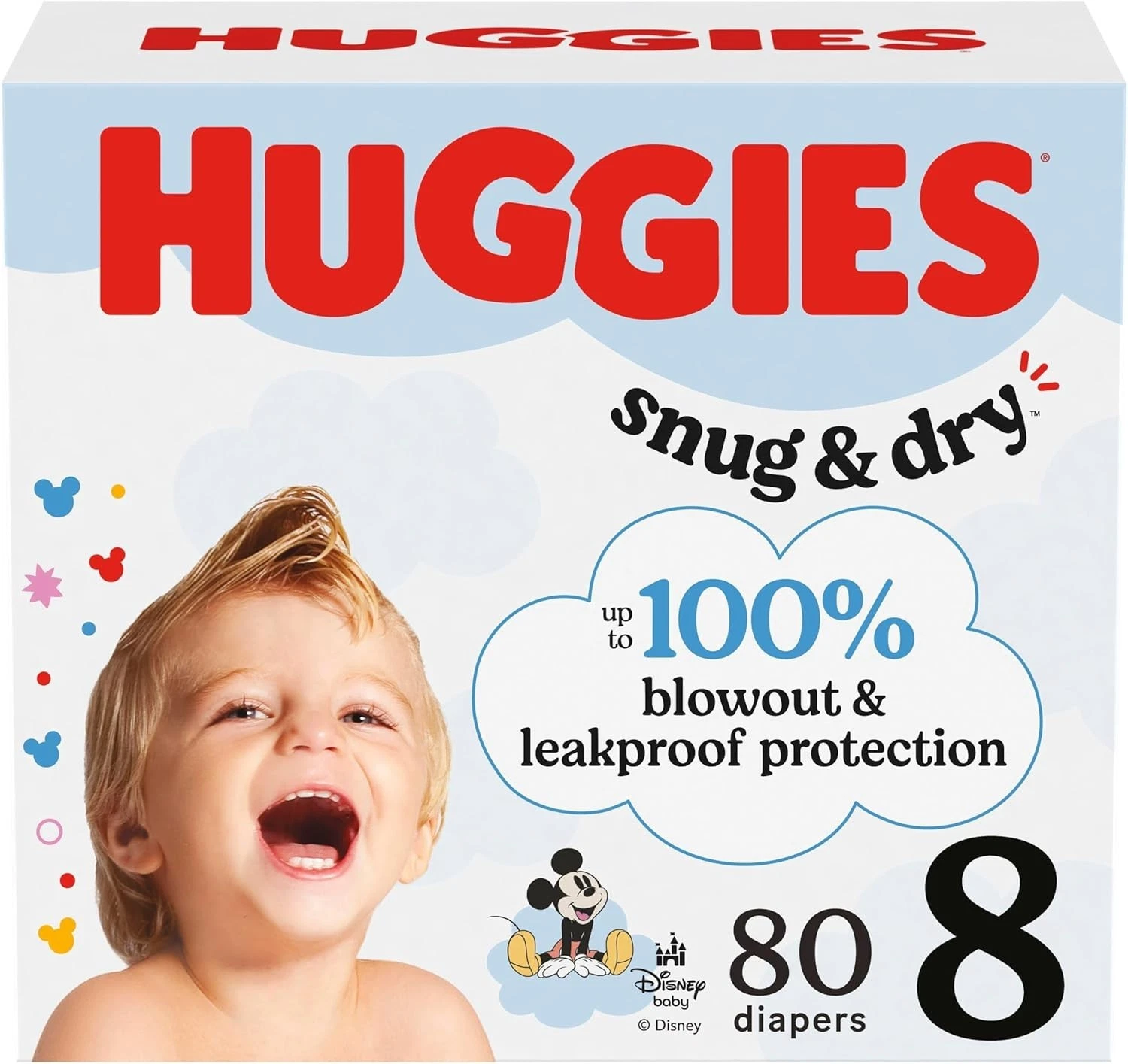 Size 8 Baby Diapers 46+ lbs 80 Count Packaging May Vary Soft Absorbent
Opens in a new window or tab