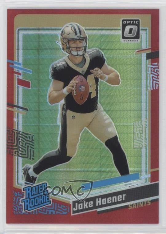 2023 Panini Donruss Optic Rated Rookie Red Hyper Prizm Jake Haener #277 1co7