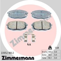 Zimmermann Bremsbelagsatz Scheibenbremse 22052.180.2 FüR Hyundai Kona OS OSE OSI