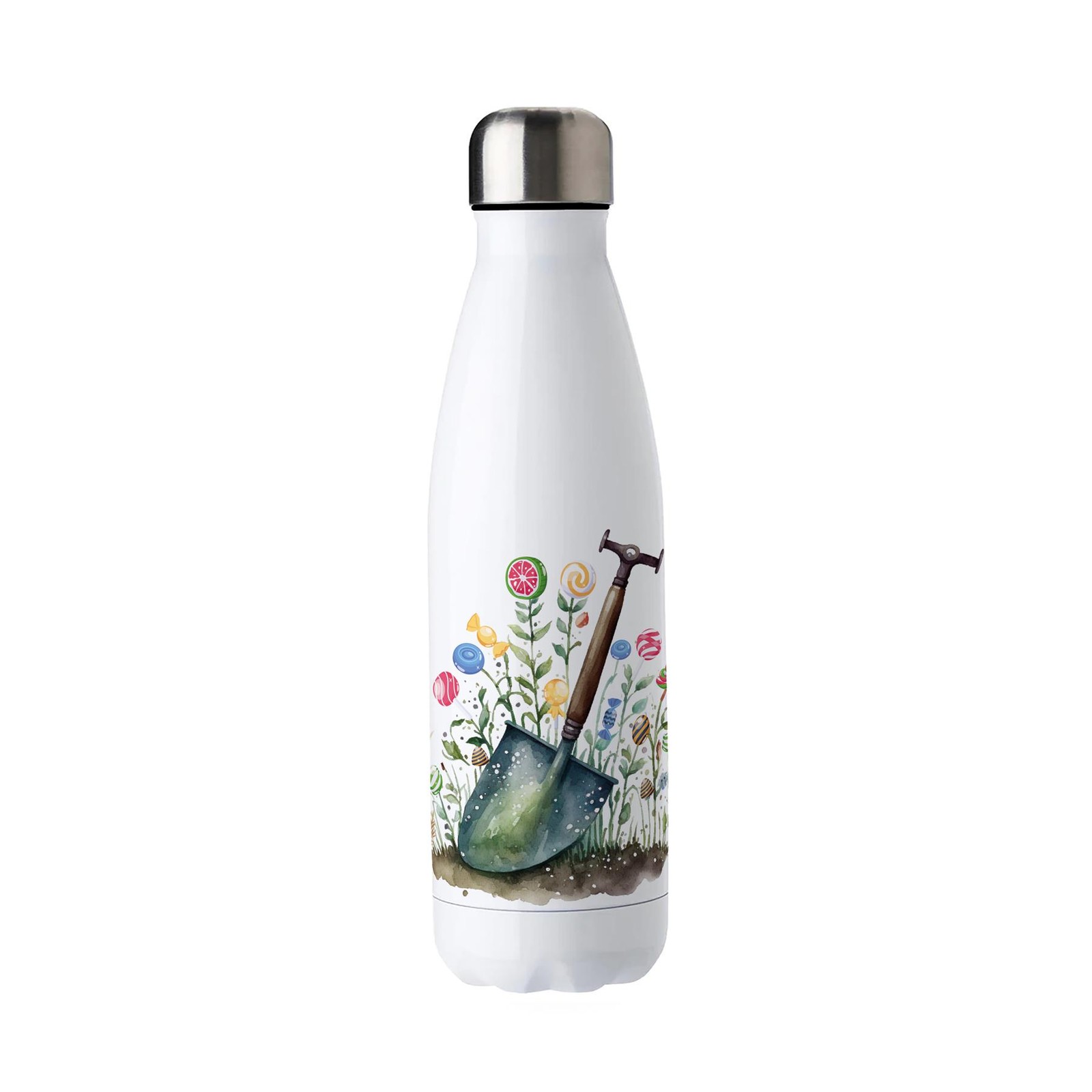 Candy Garden 500ml Stainless Steel Water Bottle - Sweets Presents for Gardeners