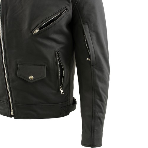Milwaukee Leather Men's Classic Premium Leather Motorcycle Biker Riders Jackets - Bild 9 von 11