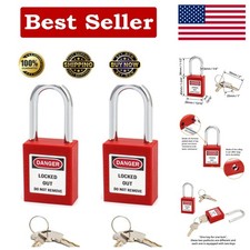 Candados De Seguridad Lockout Tagout Lock-Loto Con Llaves Diferentes 2Pcs NEW US