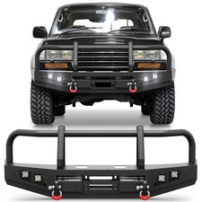 Front Bumper Wwinch Plate Grille Guard For 1992-1997 Toyota Land Cruiser Lc80