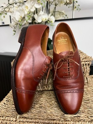 Crockett & Jones braune Damen-Leder-Derbyschuhe Größe UK 5,5 US 7,5