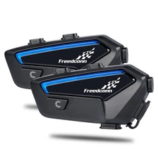 FreedConn Motorcycle Helmet Bluetooth Headset FX 2 Pack Motorcycle Intercom, ...