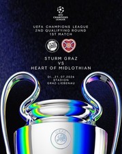 Programme Sturm Graz Austria v Hearts Scotland 2026 Champions League Fan edition